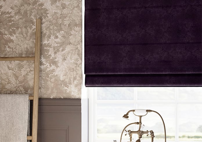 Faux Suede, Purple - Roman Blind - Image 5